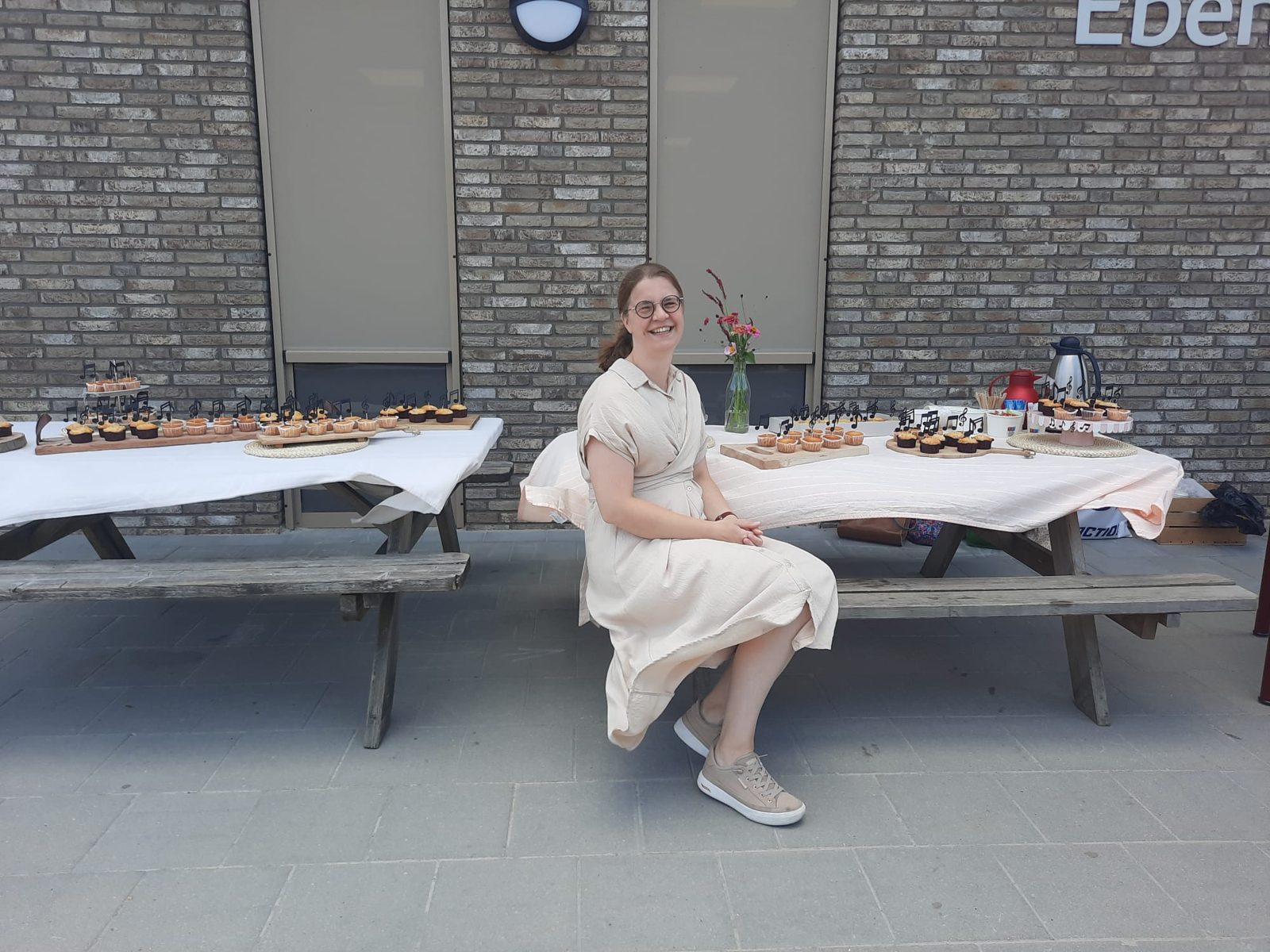 Juf Heleen op haar feest: al meer dan 12,5 jaar onze dirigente